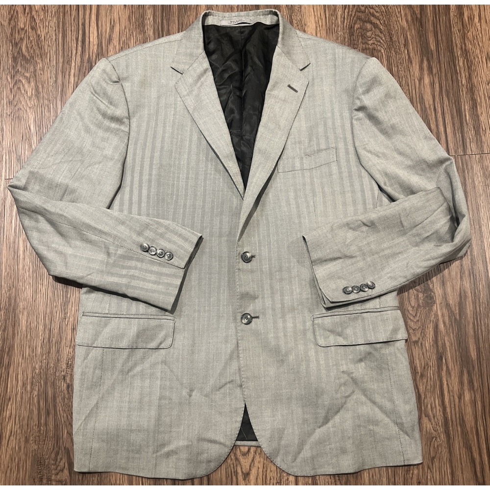 John W Nordstrom Loro Piana Jacket Men Houndstooth Blazer Size 48L Made In Italy